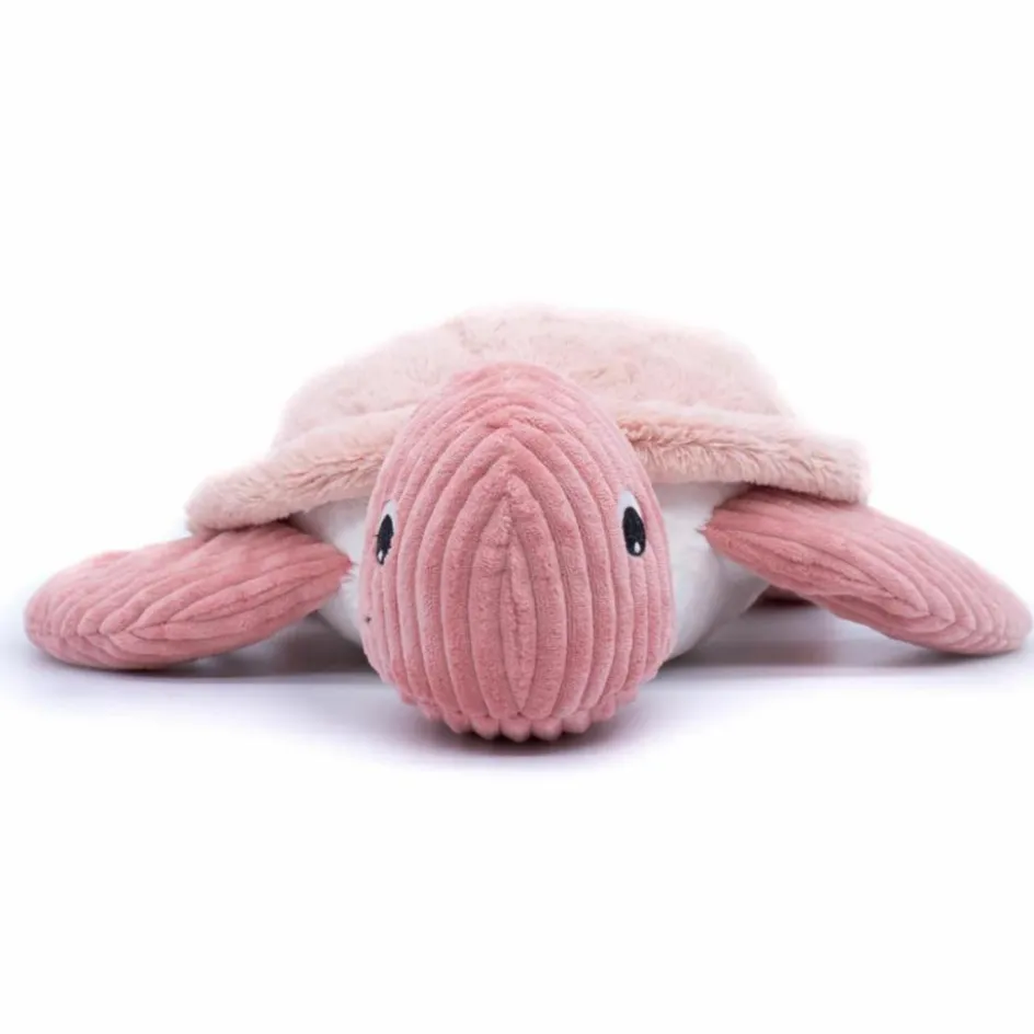 Peluche géante Les Ptipotos Sauvenou maman-bébé tortue rose (49 cm)|Les Déglingos Online