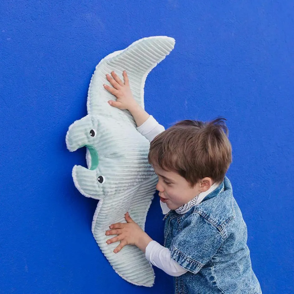 Peluche géante Mantalou la raie manta et son bébé menthe (67 cm)|Les Déglingos Sale