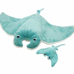 Peluche géante Mantalou la raie manta et son bébé Aqua (67 cm)|Les Déglingos Discount