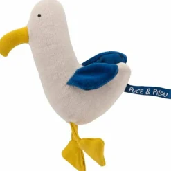 Peluche hochet goéland Marco Puce et Pilou (18 cm)|Moulin Roty New