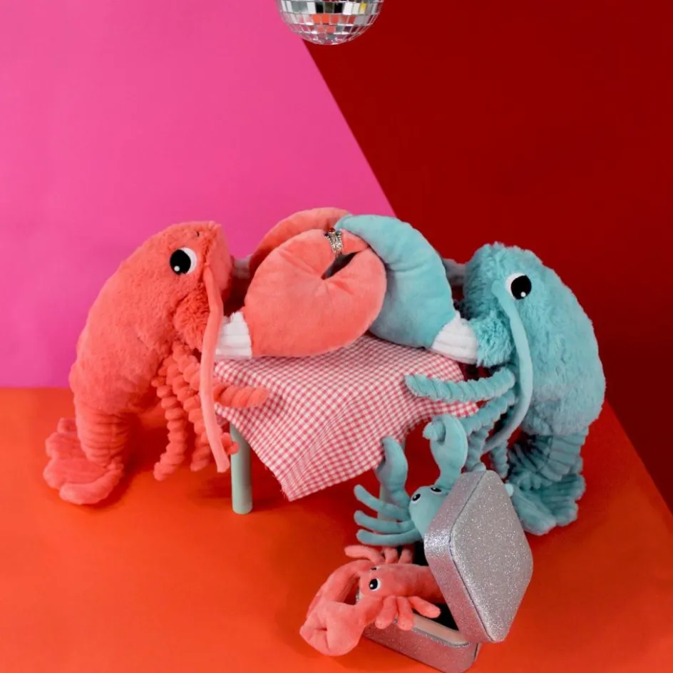 Discount Les Déglingos Peluche Iloveyou maman et bébé Les Ptipotos Corail (48 cm)