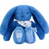 Peluche Lapin Fleurette Bleu (25 cm)|Doudou et Compagnie New