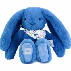 Peluche Lapin Fleurette Bleu (25 cm)|Doudou et Compagnie New