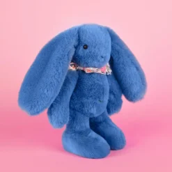 Peluche Lapin Fleurette Bleu (25 cm)|Doudou et Compagnie New