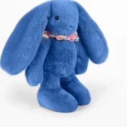 Peluche Lapin Fleurette Bleu (25 cm)|Doudou et Compagnie New