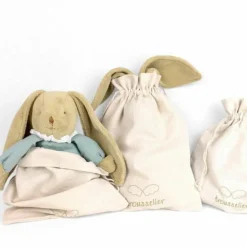 Peluche lapin nid d'ange vert céladon (20 cm)|Trousselier Outlet