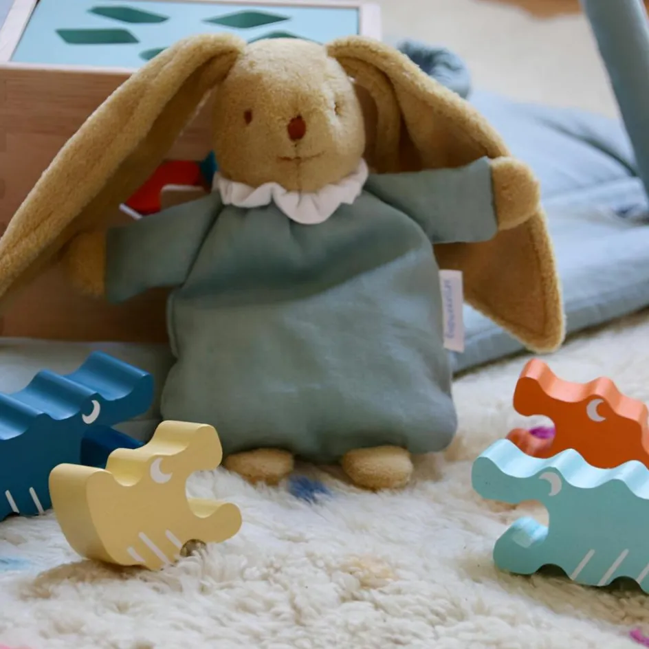 Peluche lapin nid d'ange vert céladon (20 cm)|Trousselier Outlet