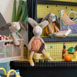 Peluche lapin ocre Trois petits lapins (38 cm)|Moulin Roty New