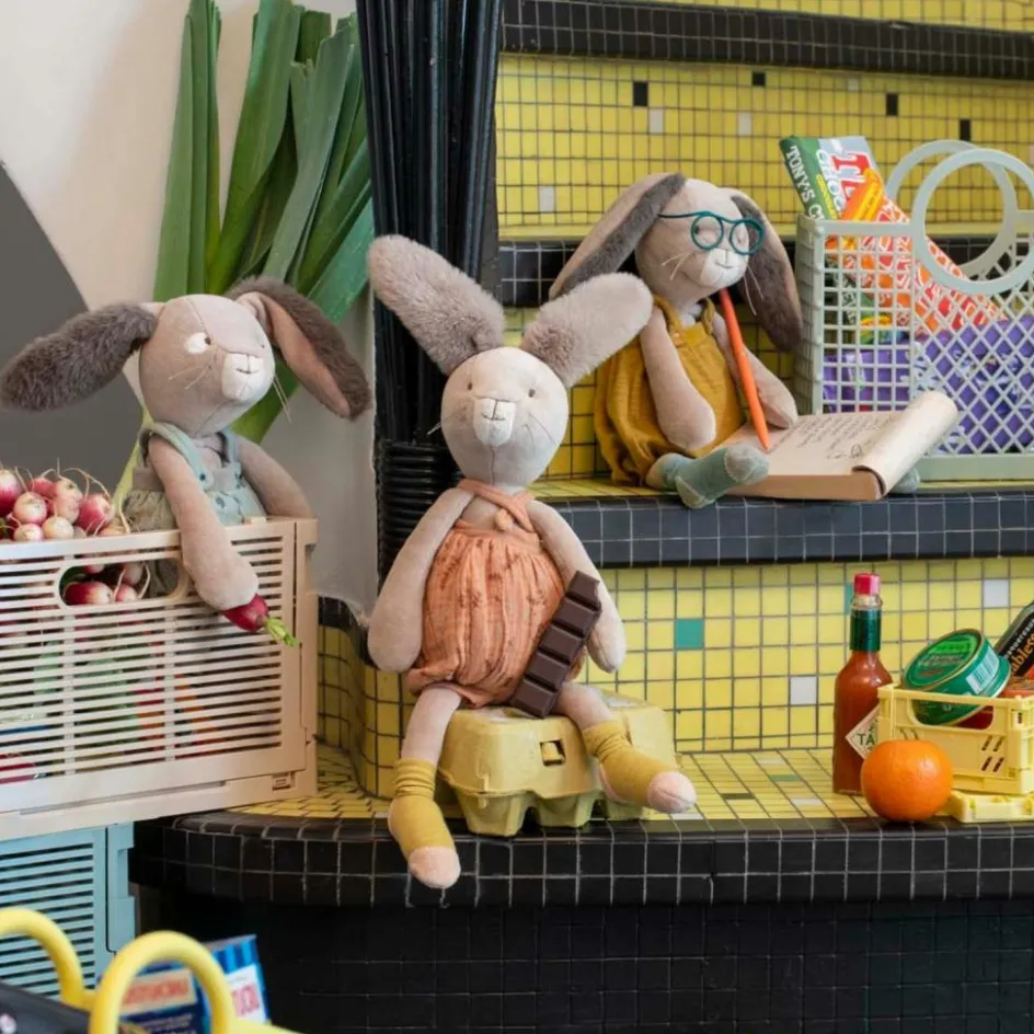 Peluche lapin ocre Trois petits lapins (38 cm)|Moulin Roty New