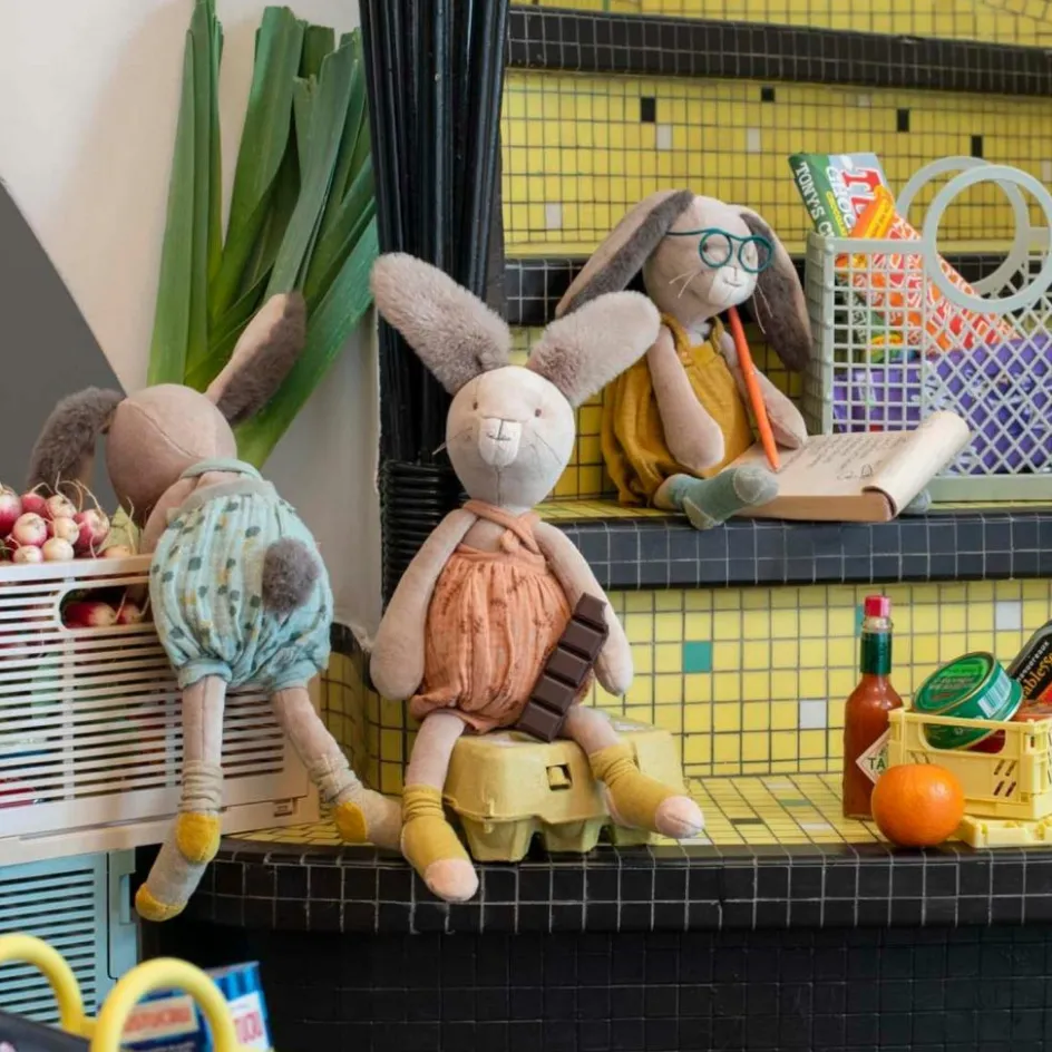 Peluche lapin ocre Trois petits lapins (38 cm)|Moulin Roty New