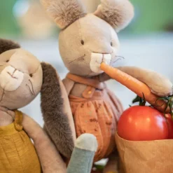 Peluche lapin ocre Trois petits lapins (38 cm)|Moulin Roty New
