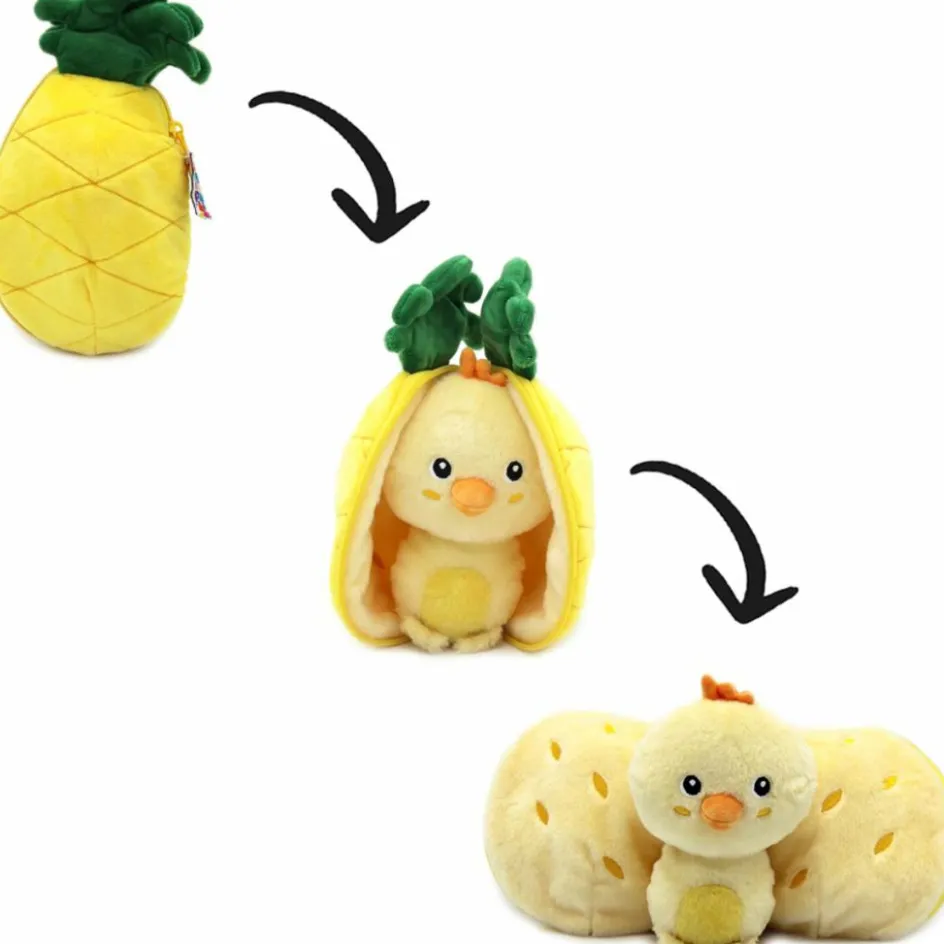 Peluche Les Flipetz Nugget le poussin-ananas|Les Déglingos Discount