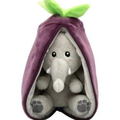 Peluche Les Flipetz Velvet l'éléphant-aubergine|Les Déglingos Hot