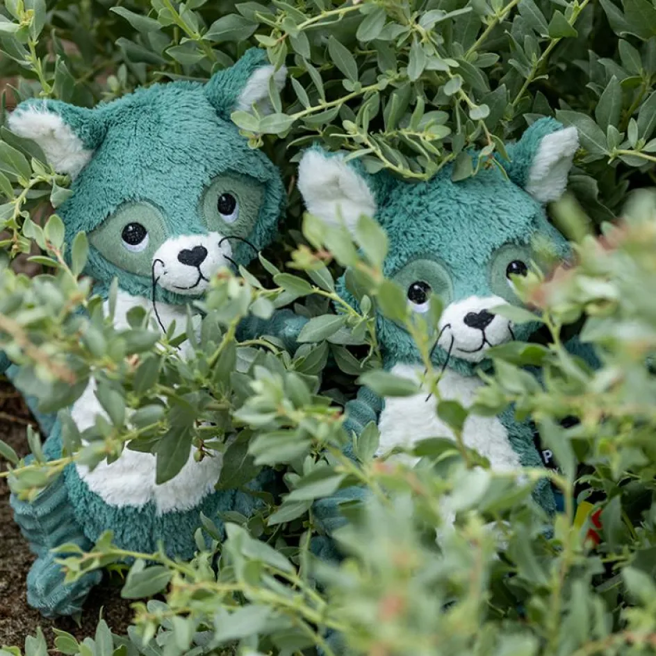 Peluche Les Ptipotos Netoitou le raton laveur vert (26 cm)|Les Déglingos Clearance