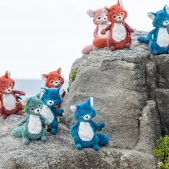 Peluche Les Ptipotos Netoitou le raton laveur vert (26 cm)|Les Déglingos Clearance