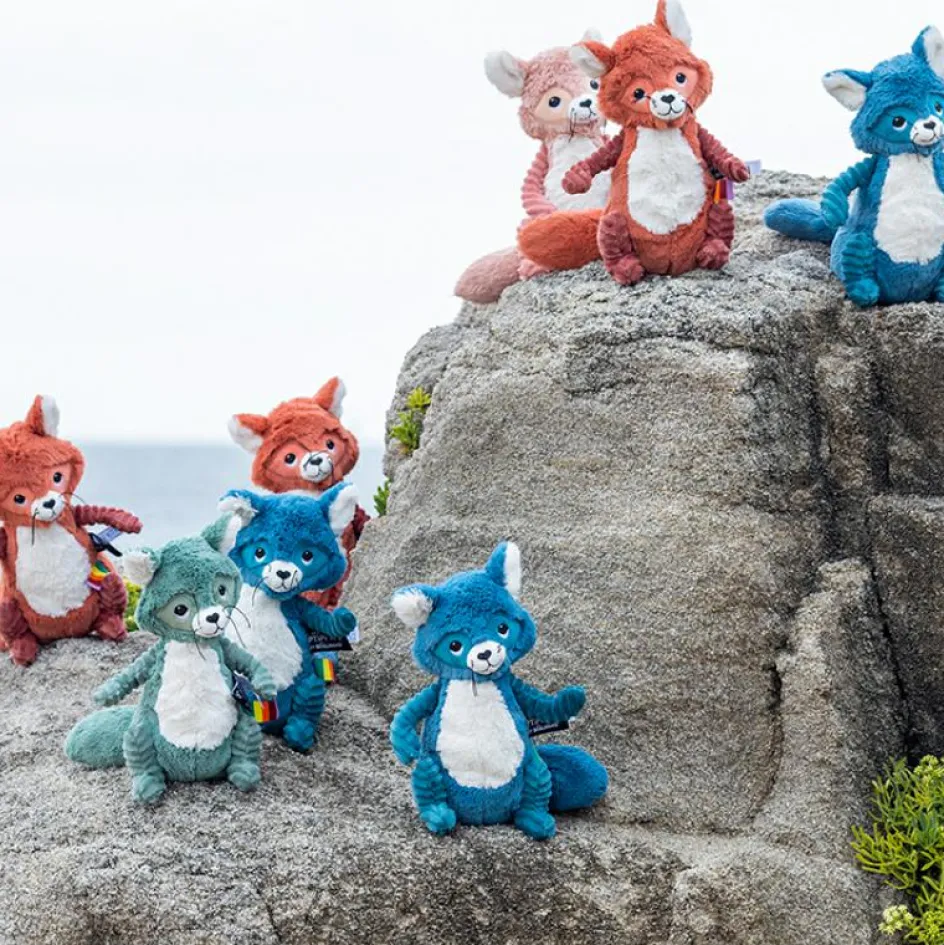 Peluche Les Ptipotos Netoitou le raton laveur vert (26 cm)|Les Déglingos Clearance