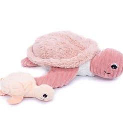 Peluche Les Ptipotos Sauvenou maman et bébé tortue rose (29 cm)|Les Déglingos Online