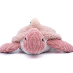 Peluche Les Ptipotos Sauvenou maman et bébé tortue rose (29 cm)|Les Déglingos Online