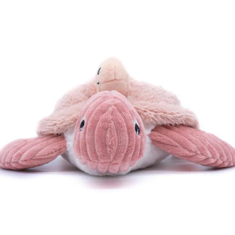 Peluche Les Ptipotos Sauvenou maman et bébé tortue rose (29 cm)|Les Déglingos Online