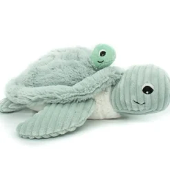 Peluche Les Ptipotos Sauvenou maman et bébé tortue menthe (29 cm)|Les Déglingos Outlet