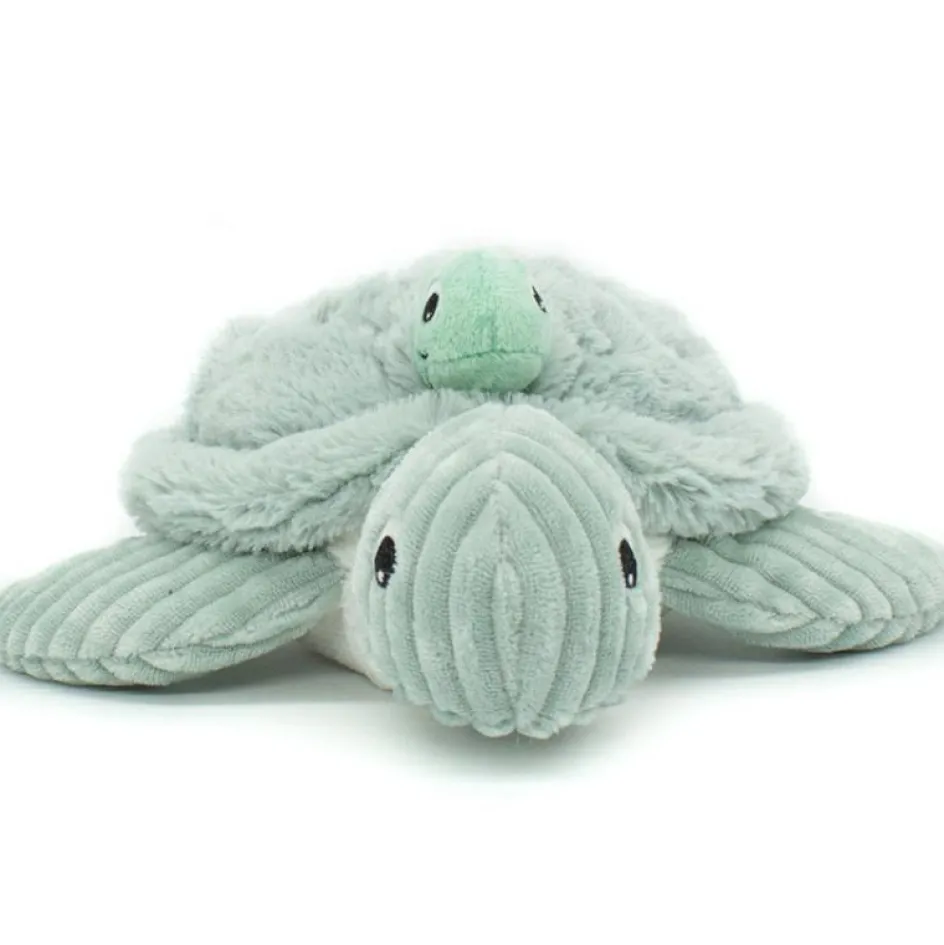 Peluche Les Ptipotos Sauvenou maman et bébé tortue menthe (29 cm)|Les Déglingos Outlet
