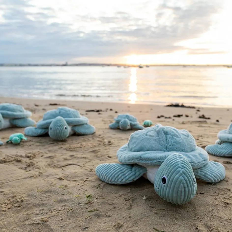 Peluche Les Ptipotos Sauvenou maman et bébé tortue menthe (29 cm)|Les Déglingos Outlet