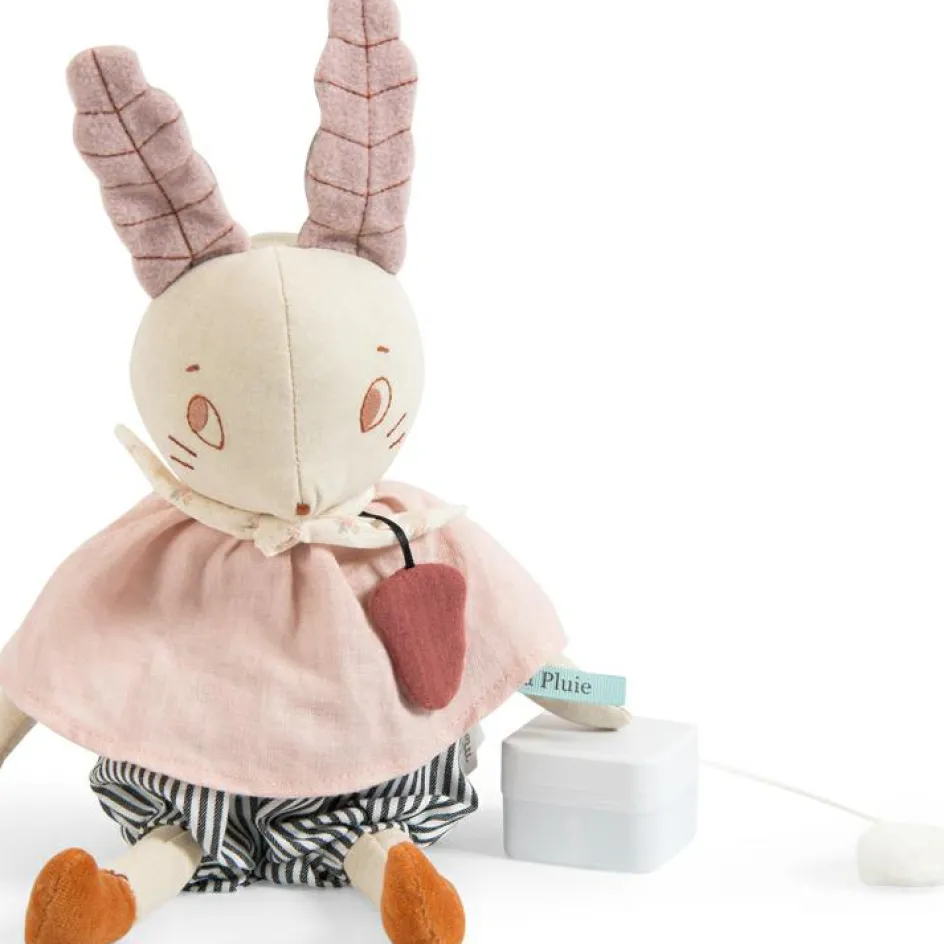 Peluche musicale Lapin Après la pluie (36 cm)|Moulin Roty Clearance