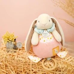 Peluche musicale Lapin Ciboulette Dans mon jardin (20 cm)|Doudou et Compagnie Discount