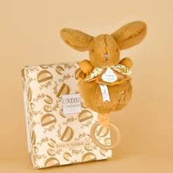 Best Doudou et Compagnie Peluche musicale Lapin Doudou ocre (20 cm)