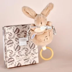 Peluche musicale Lapin Doudou beige (20 cm)|Doudou et Compagnie Hot