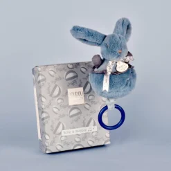 Peluche musicale Lapin Doudou bleu (20 cm)|Doudou et Compagnie New