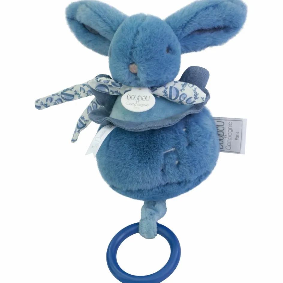 Peluche musicale Lapin Doudou bleu (20 cm)|Doudou et Compagnie New