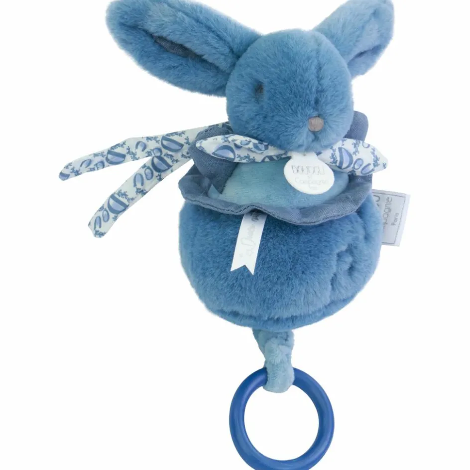 Peluche musicale Lapin Doudou bleu (20 cm)|Doudou et Compagnie New