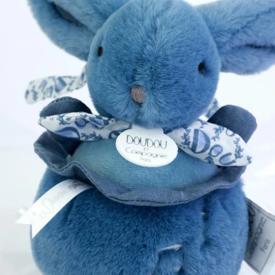 Peluche musicale Lapin Doudou bleu (20 cm)|Doudou et Compagnie New