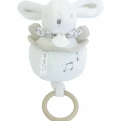 Clearance Doudou et Compagnie Peluche musicale Lapin Doudou blanc (20 cm)