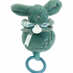 Peluche musicale Lapin Doudou vert sauge (20 cm)|Doudou et Compagnie Outlet