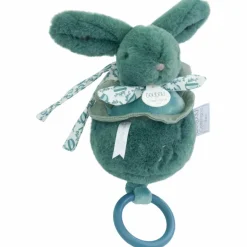 Peluche musicale Lapin Doudou vert sauge (20 cm)|Doudou et Compagnie Outlet