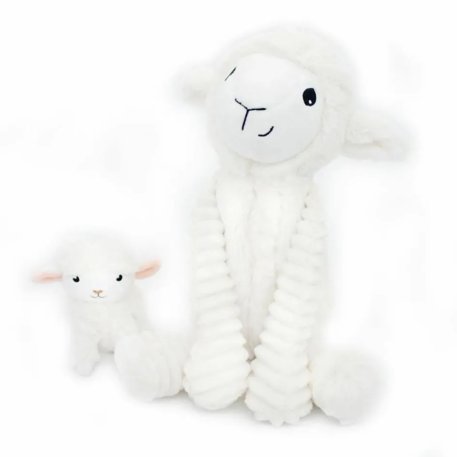 New Les Déglingos Peluche Olou maman et bébé Les Ptipotos Blanc (31 cm)