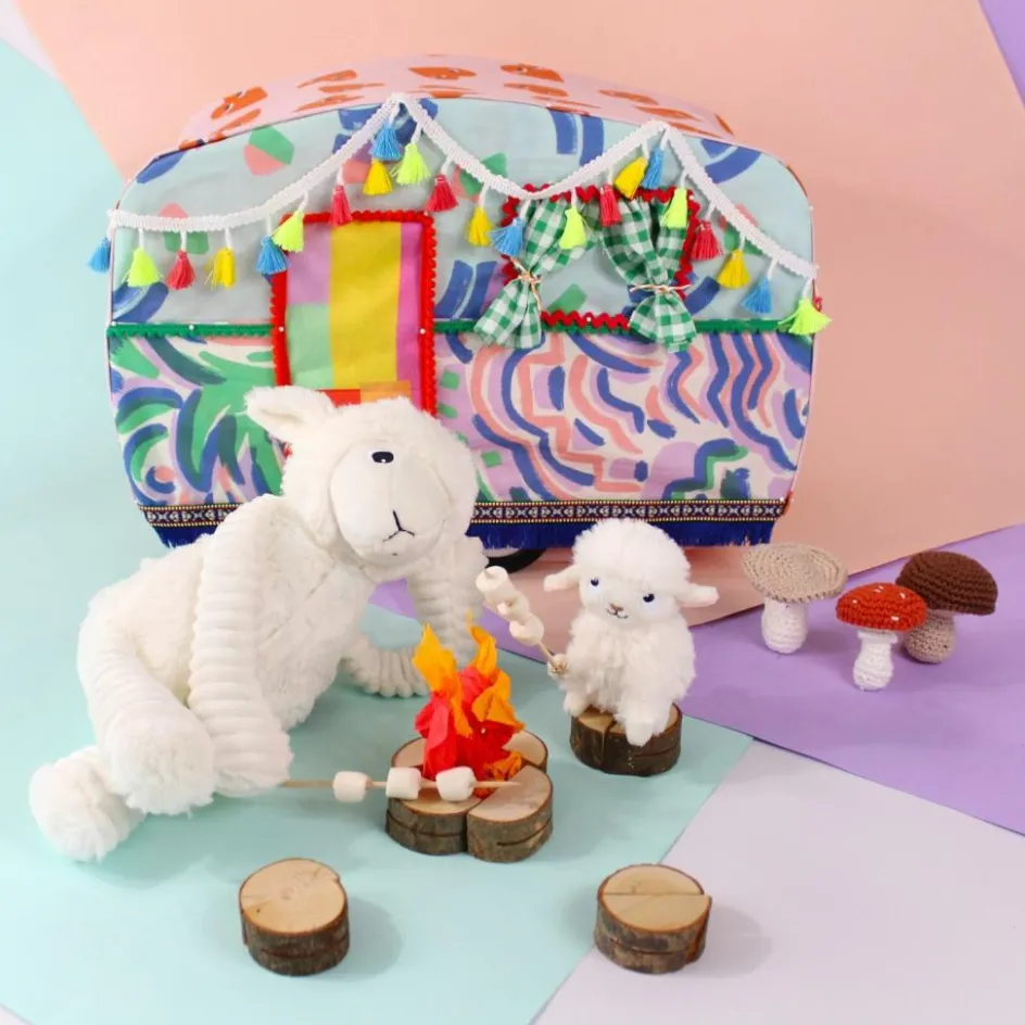 New Les Déglingos Peluche Olou maman et bébé Les Ptipotos Blanc (31 cm)