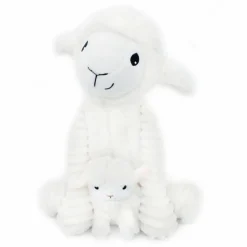 New Les Déglingos Peluche Olou maman et bébé Les Ptipotos Blanc (31 cm)