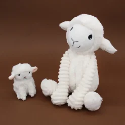 New Les Déglingos Peluche Olou maman et bébé Les Ptipotos Blanc (31 cm)