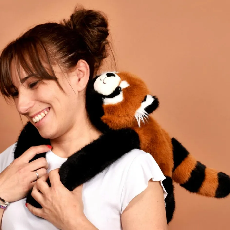 Peluche panda roux lesté PODCOLL (40 cm)|Histoire d'Ours Online