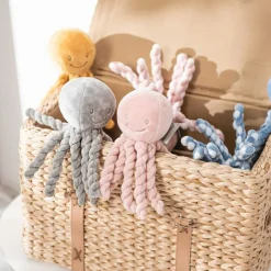 Peluche pieuvre Lapidou ocre (23 cm)|Nattou Sale