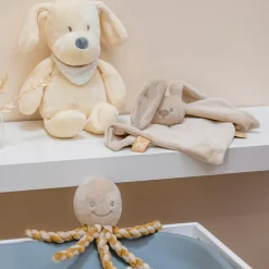 Outlet Nattou Peluche pieuvre Lapidou sable-caramel (23 cm)