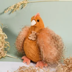 Discount Histoire d'Ours Peluche poule orange Les Poulettes Champêtres Chics (20 cm)
