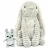 Peluche Toudou maman et bébé Les Ptipotos Gris clair (25 cm)|Les Déglingos