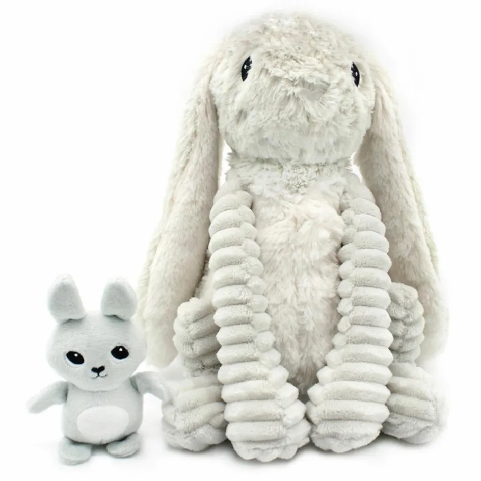 Peluche Toudou maman et bébé Les Ptipotos Gris clair (25 cm)|Les Déglingos
