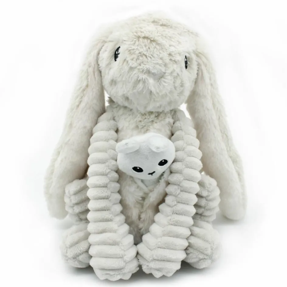 Peluche Toudou maman et bébé Les Ptipotos Gris clair (25 cm)|Les Déglingos