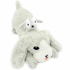 Clearance Les Déglingos Peluche Toutou maman et bébé Les Ptipotos Gris clair (34 cm)