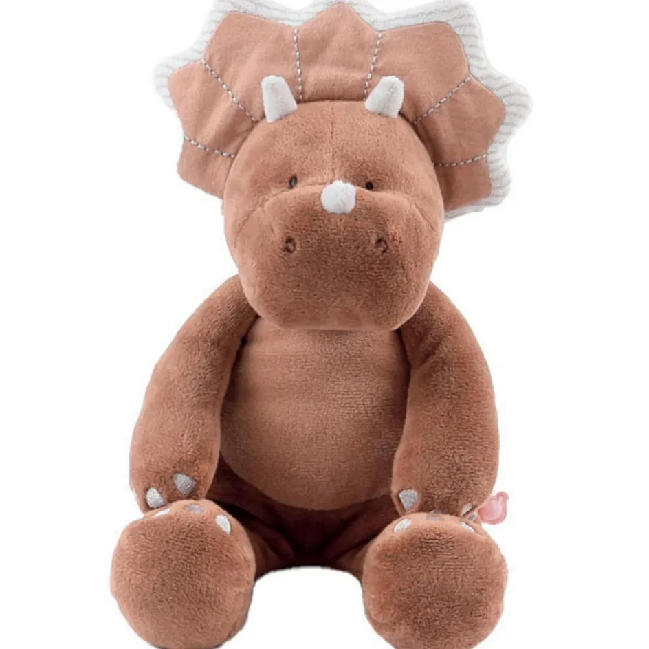 Best Noukie's Peluche Tricéraptos Ops en veloudoux cannelle (32 cm)